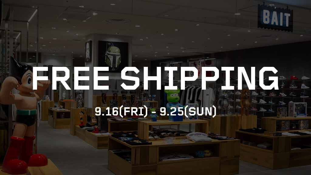 FREE SHIPPING 9/16~9/25<br><small>送料無料キャンペーン</small>